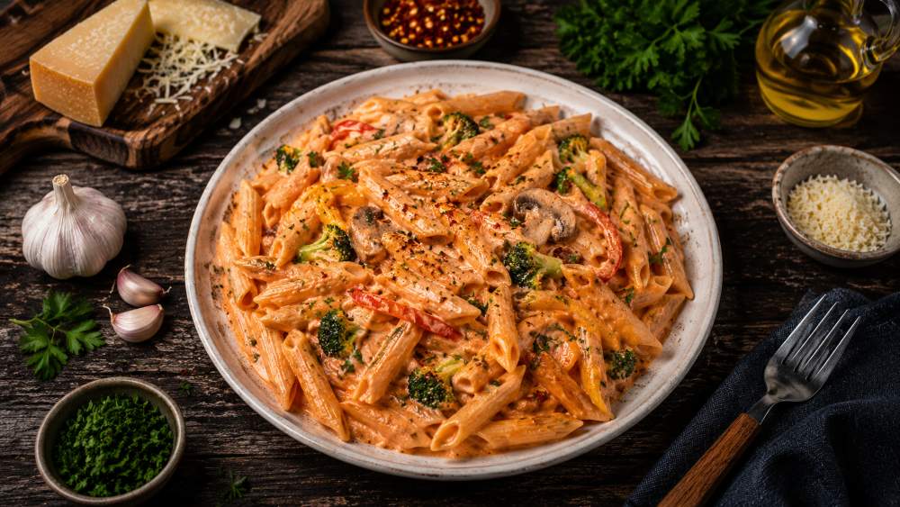Pink Sauce Veg Pasta