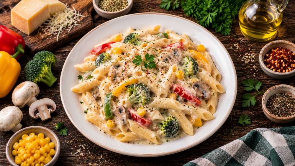 White Sauce Veg Pasta